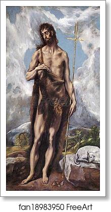 Free art print of St. John the Baptist by El Greco Free art print of St. John the Baptist by El Greco