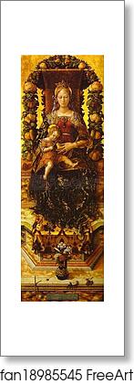 Free art print of Madonna of the Taper by Carlo Crivelli