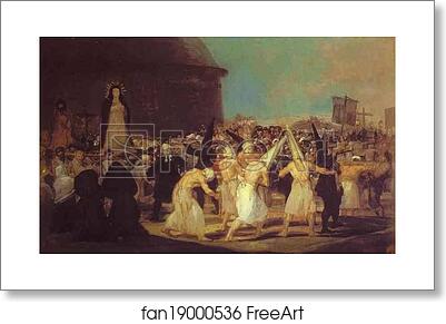 Free art print of A Procession of Flagellants by Francisco De Goya Y Lucientes