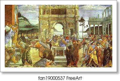 Free art print of The Punishment of Korah by Alessandro Botticelli