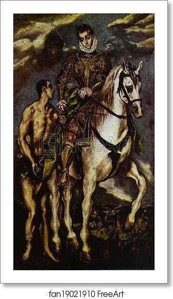 Free art print of St. Martin and the Beggar by El Greco Free art print of St. Martin and the Beggar by El Greco