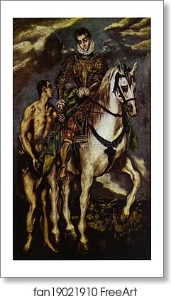 Free art print of St. Martin and the Beggar by El Greco