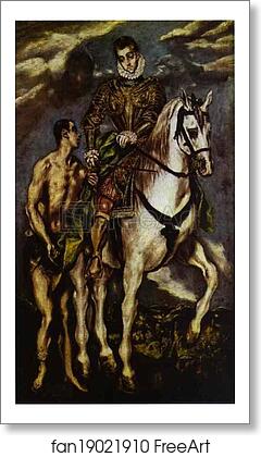 Free art print of St. Martin and the Beggar by El Greco Free art print of St. Martin and the Beggar by El Greco