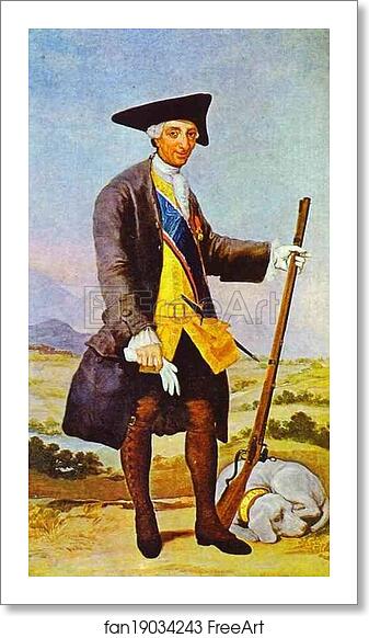 Free art print of Charles III in Hunting Costume by Francisco De Goya Y Lucientes