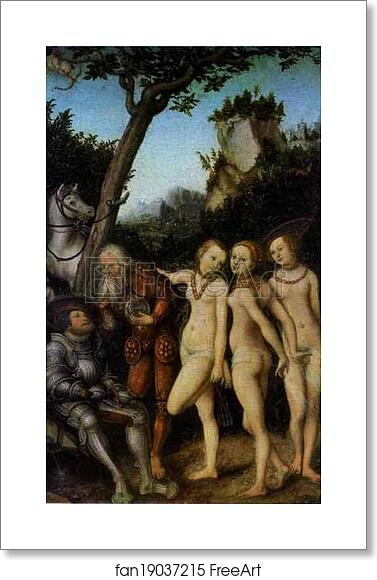 Free art print of The Judgment of Paris by Lucas Cranach The Elder