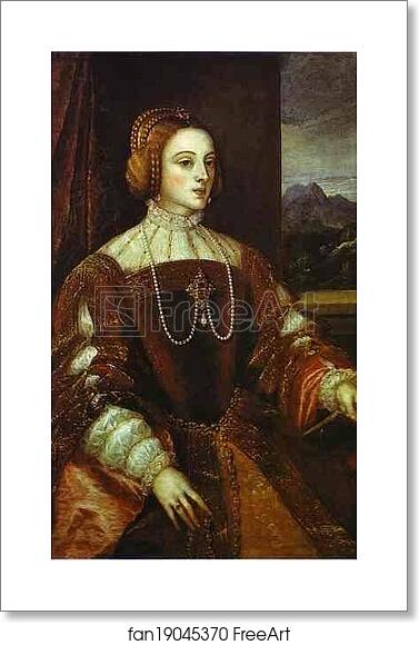 Free art print of Portrait of Isabella of Portugal by Titian