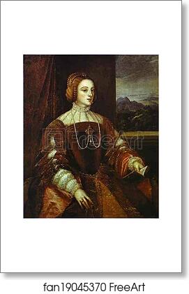 Free art print of Portrait of Isabella of Portugal by Titian