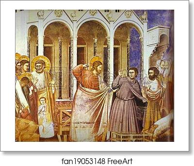 Free art print of Christ Purging the Temple by Giotto