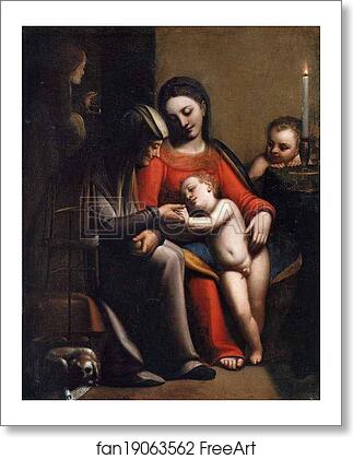Free art print of Holy Family with Saints Anne and John by Sofonisba Anguissola
