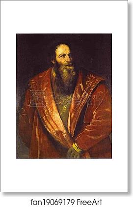 Free art print of Portrait of Pietro Aretino by Titian