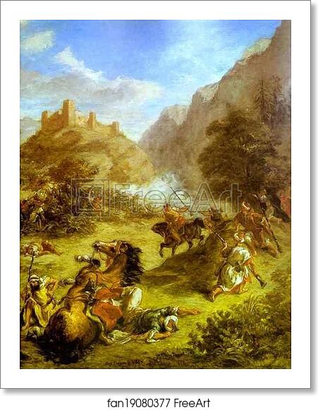 Free art print of Arabs Skirmishing in the Mountains by Eugène Delacroix Free art print of Arabs Skirmishing in the Mountains by Eugène Delacroix