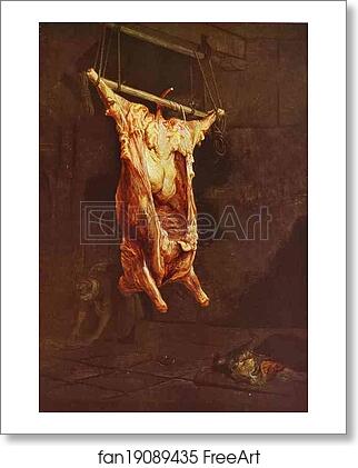 Free art print of The Slaughtered Ox by Rembrandt Harmenszoon Van Rijn