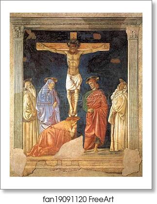 Free art print of Crucifixion and Saints by Andrea Del Castagno