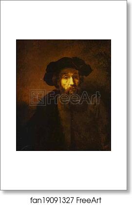 Free art print of A Bearded Man in a Beret by Rembrandt Harmenszoon Van Rijn