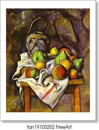 Free art print of Straw Vase by Paul Cézanne