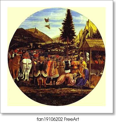 Free art print of The Adoration of the Magi by Domenico Veneziano