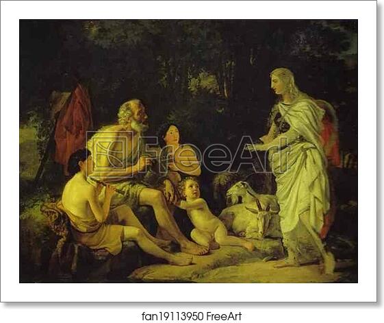 Free art print of Erminia and the Shepherds by Karl Brulloff Free art print of Erminia and the Shepherds by Karl Brulloff