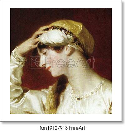 Free art print of Mrs. Jens Wolff (1771-1829). Detail by Sir Thomas Lawrence