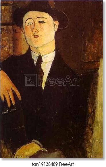 Free art print of Portrait of the Art Dealer Paul Guillaume by Amedeo Modigliani