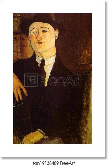 Free art print of Portrait of the Art Dealer Paul Guillaume by Amedeo Modigliani