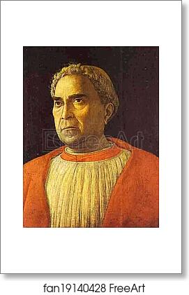 Free art print of Portrait of Cardinal Lodovico Trevisano by Andrea Mantegna