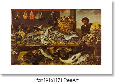 Free art print of Fish Stall by Frans Snyders