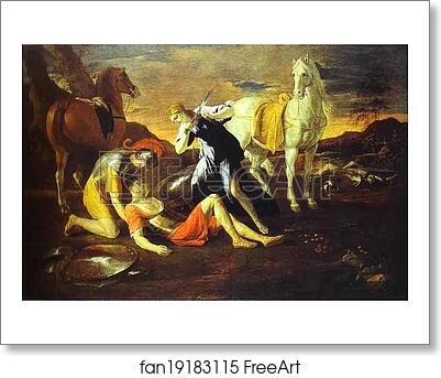 Free art print of Tancred and Erminia by Nicolas Poussin