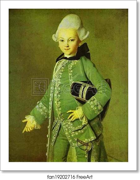 Free art print of Portrait of Alexey Bobrinsky as a Child by Carl-Ludwig Johann Christineck