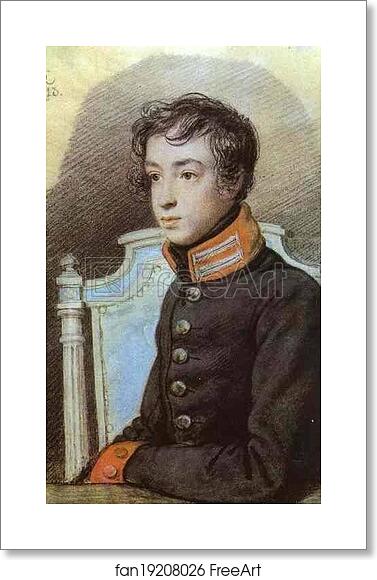 Free art print of Portrait of A. P. Bakunin by Orest Kiprensky Free art print of Portrait of A. P. Bakunin by Orest Kiprensky