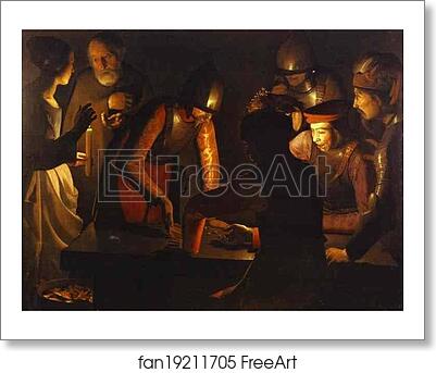 Free art print of Peter Denying Christ by Georges De La Tour