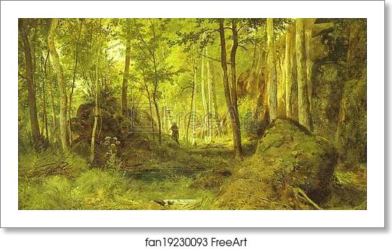 Free art print of Landscape with a Hunter. Valaam Island by Ivan Shishkin Free art print of Landscape with a Hunter. Valaam Island by Ivan Shishkin