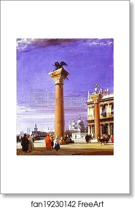 Free art print of St. Mark's Column in Venice by Richard Parkes Bonington