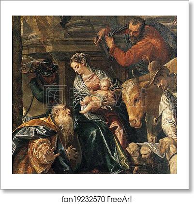 Free art print of The Adoration of the Kings. Detail by Paolo Veronese