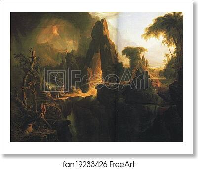 Free art print of Expulsion from the Garden of Eden by Thomas Cole