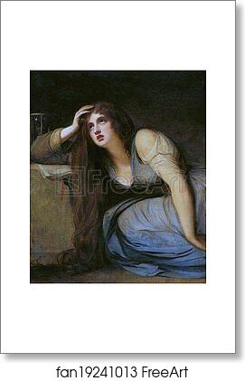 Free art print of Lady Hamilton as Mary Magdalene by George Romney