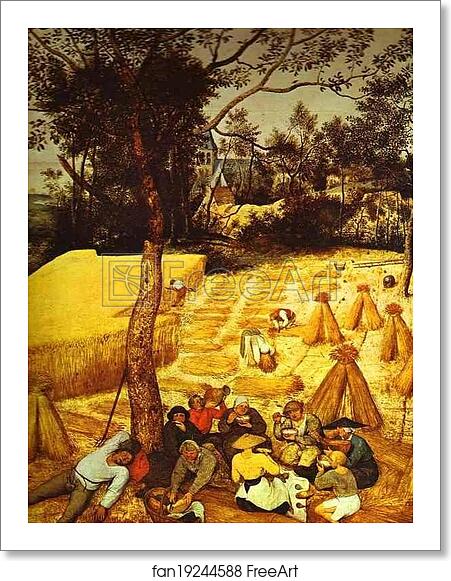 Free art print of The Corn Harvest (August). Detail by Pieter Bruegel The Elder Free art print of The Corn Harvest (August). Detail by Pieter Bruegel The Elder