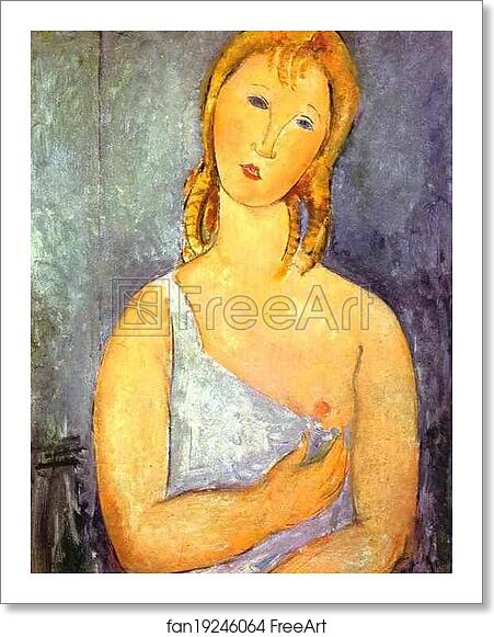Free art print of Girl in a White Chemise by Amedeo Modigliani Free art print of Girl in a White Chemise by Amedeo Modigliani