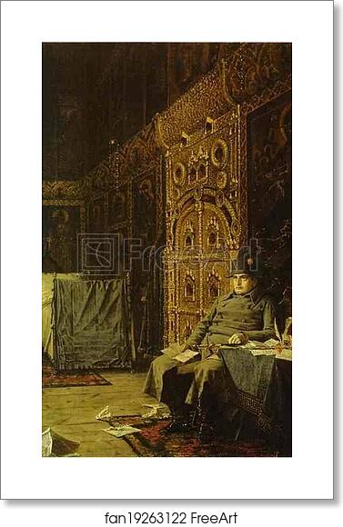 Free art print of On the Way. Bad News From France by Vasily Vereshchagin