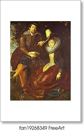 Free art print of Rubens and Isabella Brant in the Bower of Honeysuckle by Peter Paul Rubens