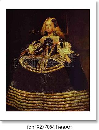 Free art print of Infanta Margarita in a Blue Dress by Diego Velázquez