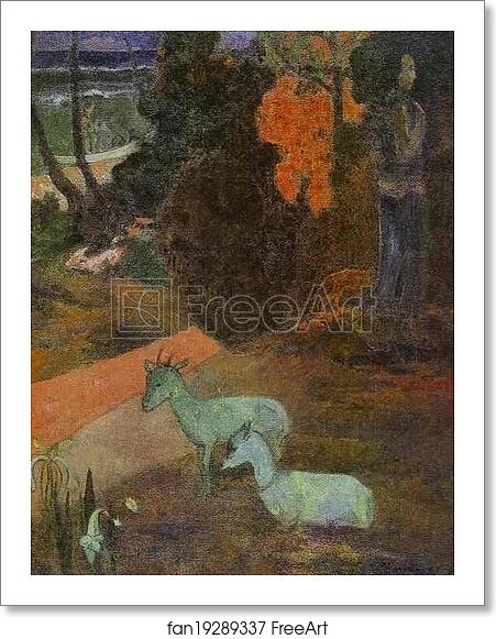 Free art print of Tarari maruru (Landscape with Two Goats) by Paul Gauguin Free art print of Tarari maruru (Landscape with Two Goats) by Paul Gauguin