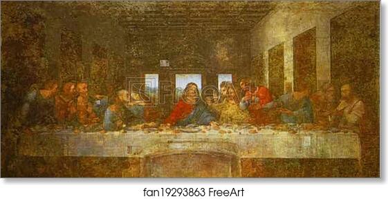 Free art print of The Last Supper by Leonardo Da Vinci