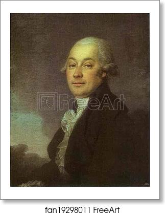 Free art print of Portrait of Johann Hauff by Dmitry Levitzky