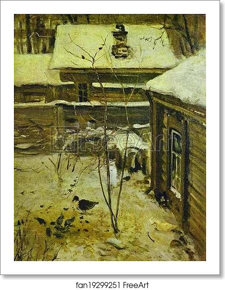 Free art print of Yard. Winter by Alexey Savrasov Free art print of Yard. Winter by Alexey Savrasov