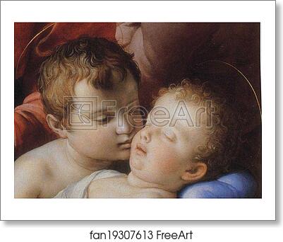 Free art print of The Madonna and Child with the Infant St.John the Baptist, known as The Panciatichi Madonna. Detail by Agnolo Bronzino
