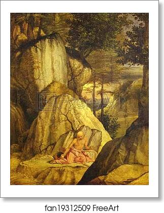 Free art print of St. Jerome in the Desert by Lorenzo Lotto