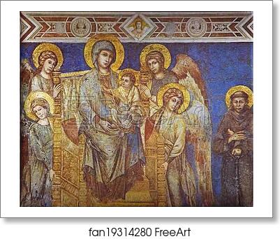 Free art print of Madonna with Angels and St. Francis. Detail by Cimabue Free art print of Madonna with Angels and St. Francis. Detail by Cimabue
