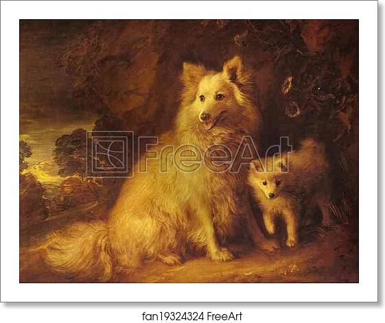 Free art print of Pomeranian Bitch and Pup by Thomas Gainsborough Free art print of Pomeranian Bitch and Pup by Thomas Gainsborough