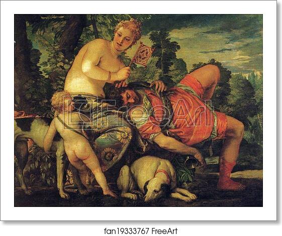 Free art print of Venus and Adonis by Paolo Veronese