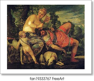 Free art print of Venus and Adonis by Paolo Veronese
